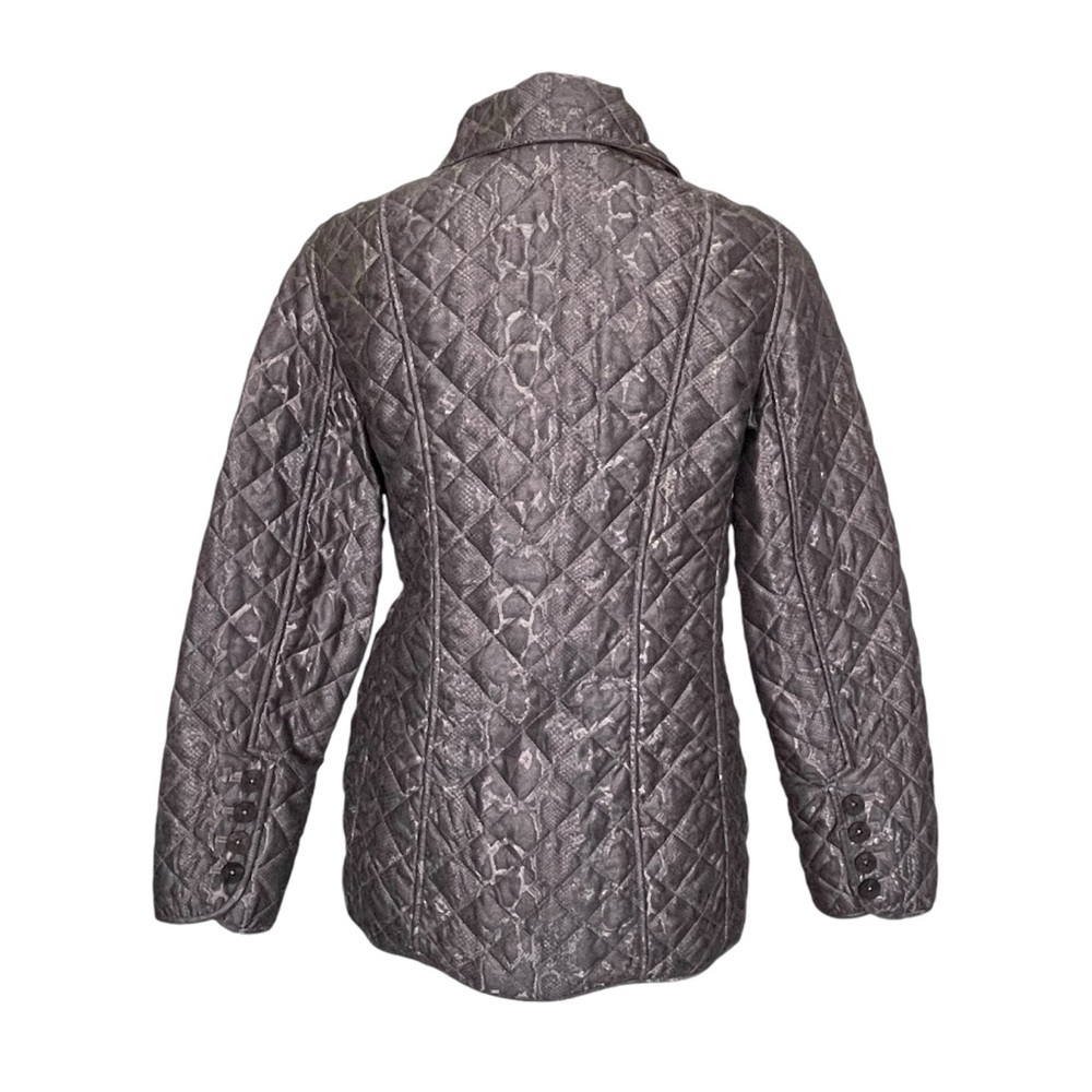 Chico’s Python Print Quilted Jacket Coat Women’s … - image 7